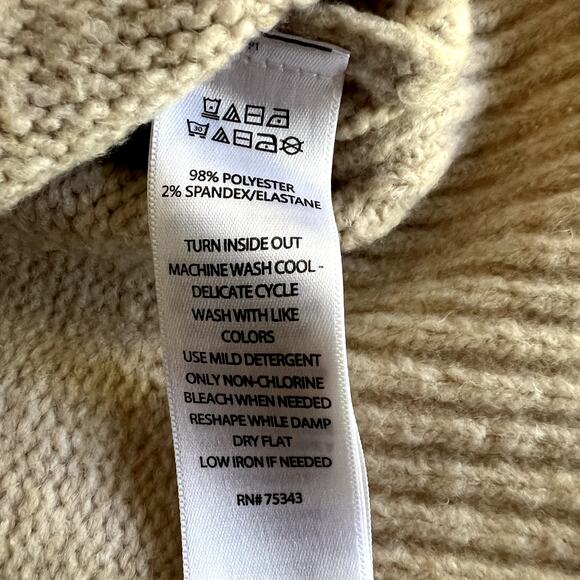 Cupcakes and Cashmere Sweater Women Medium Beige Knit Fair Isle Knit Pullover - Picture 8 of 12